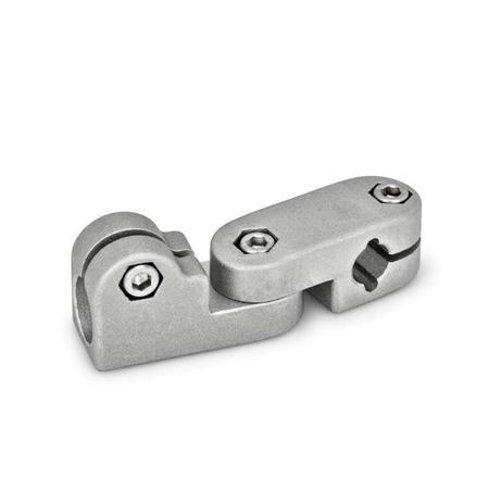 J.W. WINCO GN287-B12-B12-2-BL Swivel Clamp 287-B12-B12-2-BL